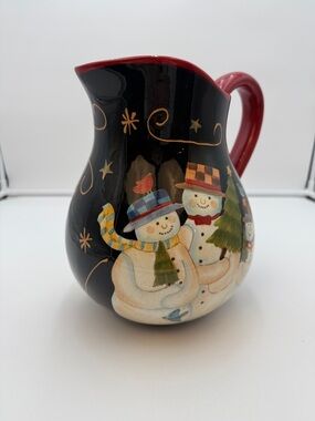 Certified International Victorian Snowman Pitcher